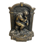 Vintage Cast Iron The Thinker Bookends with Copper Finish