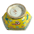 Antique Chinese Export Famille Rose Yellow Footed Bowl, Qing Dynasty