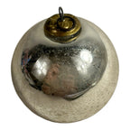 Antique German Kugel Glass Small Silver Christmas Ornament