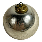 Antique German Kugel Glass Small Silver Christmas Ornament