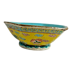 Antique Chinese Export Famille Rose Yellow Footed Bowl, Qing Dynasty