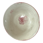 Antique Staffordshire Red Spatterware Spongeware Cup & Saucer - Peafowl Design