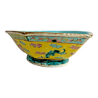 Antique Chinese Export Famille Rose Yellow Footed Bowl, Qing Dynasty