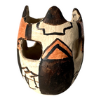 Vintage Native American Papago Hand Painted Pottery Effigy Pot (Signed)