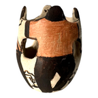 Vintage Native American Papago Hand Painted Pottery Effigy Pot (Signed)