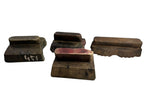 Antique Indian Hand Carved Wood Fabric Printing Block Stamps – Set of 4