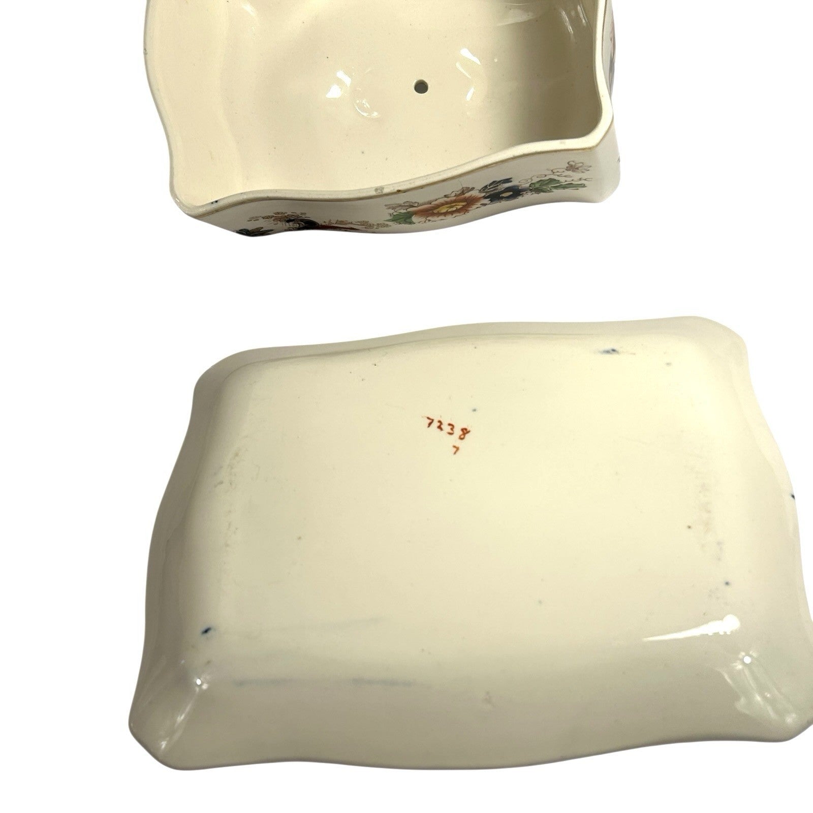 Antique Coronaware Pagoda Pattern Cheese Butter Covered Dish
