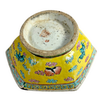 Antique Chinese Export Famille Rose Yellow Footed Bowl, Qing Dynasty