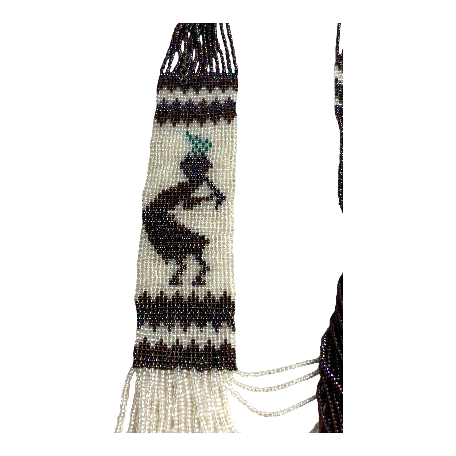 Vintage Southwestern Native American Beaded Necklace - Dancer Pattern