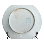 Antique Dedham Pottery Horse Chestnut Pattern Blue Crackle Lunch Plate, 7.5"