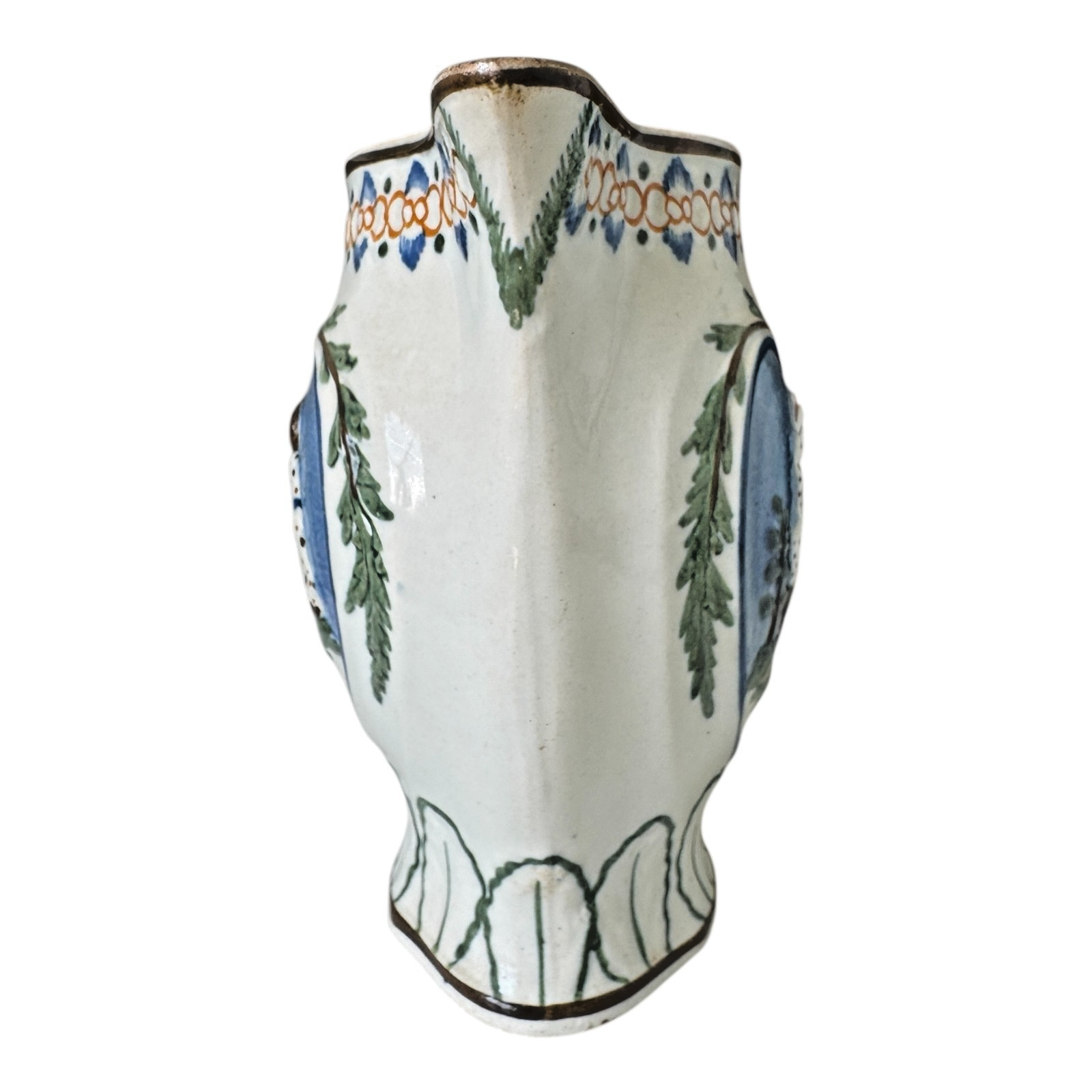 Antique Staffordshire Prattware Pearlware Jug Pitcher - Mischievous Sport Scene