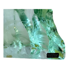 Vintage Kosta Boda Glass Iceberg Sculpture Viking Ship by Vicke Lindstrand