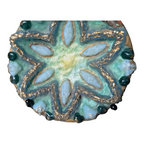 Vintage Duban Christel Limoges French MCM Enamel Art Dish - Star Pattern, 4.5”