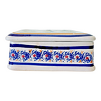 Vintage Henriot Quimper France Lidded Trinket Box with Breton Woman - Signed