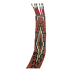 Vintage Native American Beaded Necklace - Geometric Navajo Rug Design