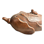 Antique Chinese Yixing Zisha Stoneware Teapot, Applied Frog Finial