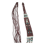 Vintage Native American Beaded Necklace with Navajo Rug Pattern