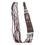 Vintage Native American Beaded Necklace with Navajo Rug Pattern