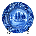Antique Historical Staffordshire Blue White Transferware Plate – Hoboken NJ