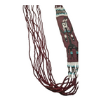 Vintage Native American Beaded Necklace with Navajo Rug Pattern