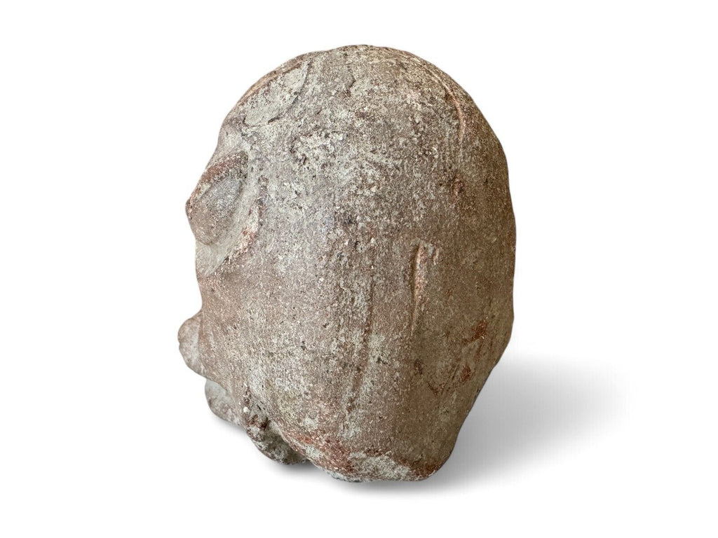 Antique Primitive Terracotta Animal Head Effigy Sculpture Fragment