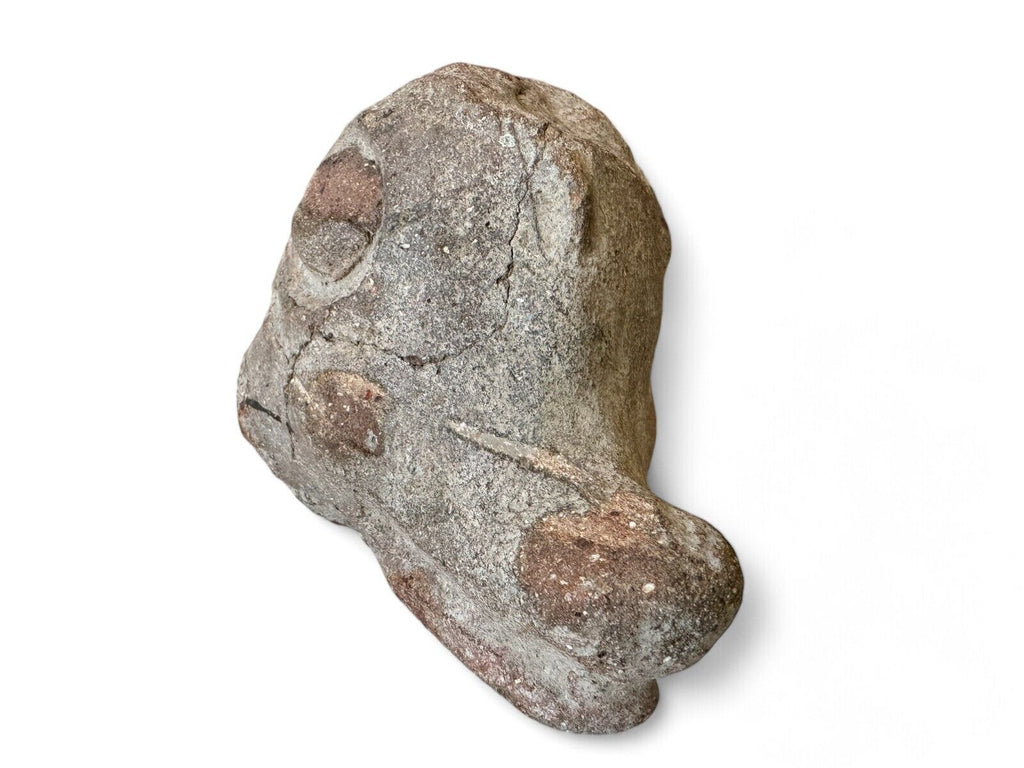 Antique Primitive Terracotta Animal Head Effigy Sculpture Fragment