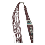 Vintage Native American Beaded Necklace with Navajo Rug Pattern