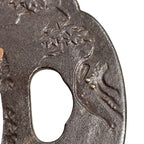 Antique Signed Japanese Handaka Sonja Rakan Tsuba - Edo Period