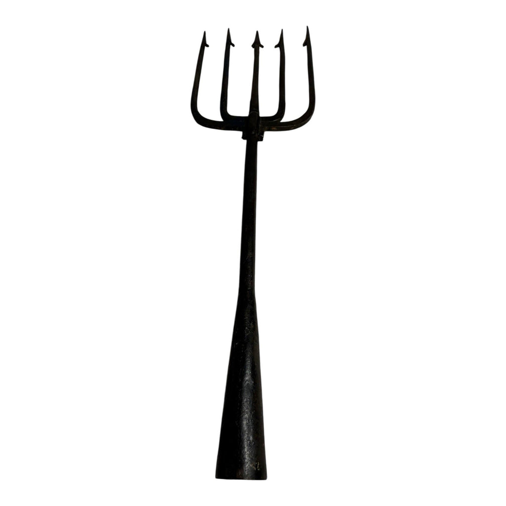 Antique Spear Trap Ice Fishing Spearing Decoy - Hand Forged Wrought Iron