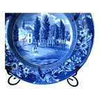 Antique Historical Staffordshire Blue White Transferware Plate – Hoboken NJ