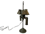 Antique Industrial Student Desk Lamp Double Shade Central Font Metal Lamp