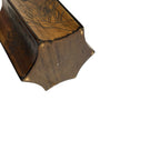 Vintage Chinese  Six Sided Carved Rosewood Brush Pot