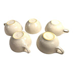 Vintage Roseville Pottery Raymor Coffee Cups and Saucers by Ben Siebel -Set of 5