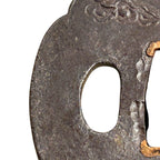 Antique Signed Japanese Handaka Sonja Rakan Tsuba - Edo Period