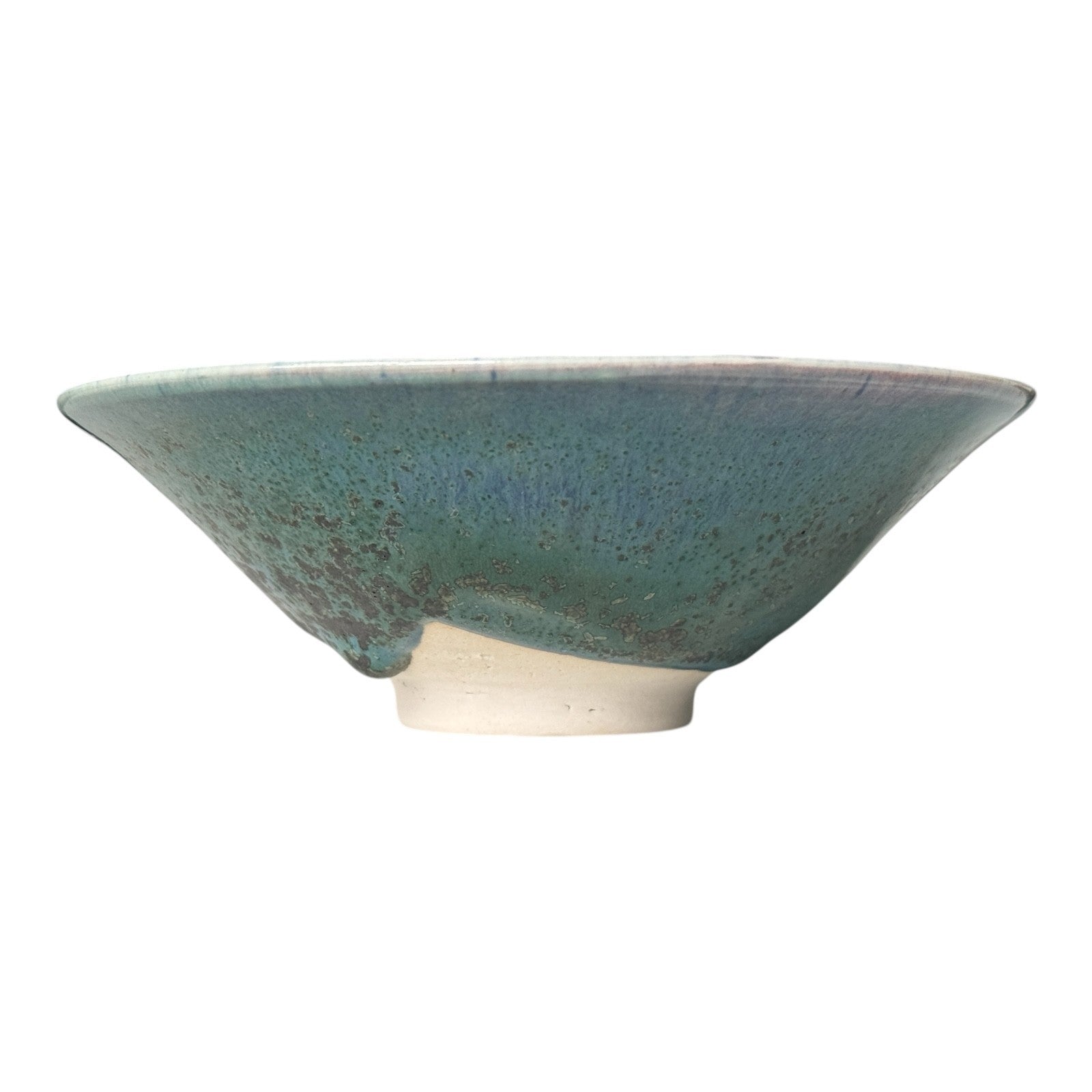Vintage Japanese Makoto Yabe Studio Pottery Metallic Glaze Tea Bowl - Signed