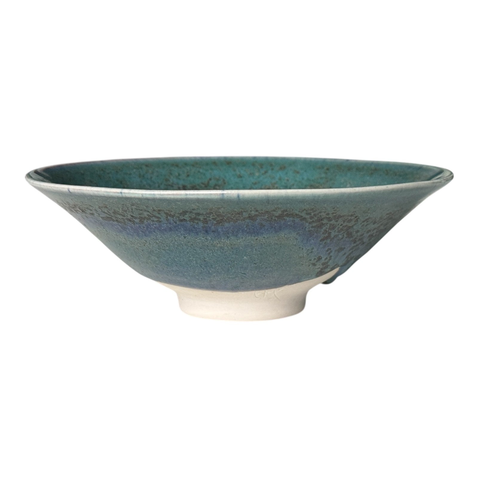 Vintage Japanese Makoto Yabe Studio Pottery Metallic Glaze Tea Bowl - Signed