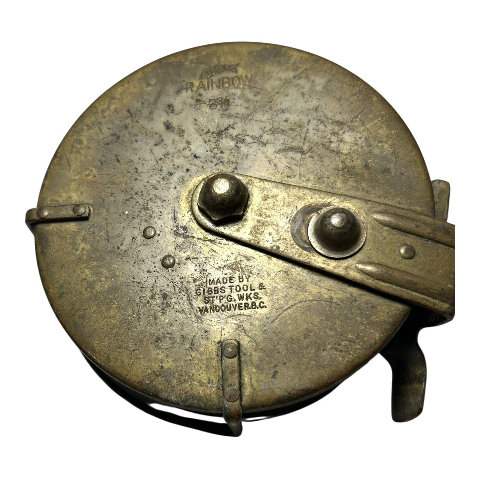 Antique Gibbs Rainbow 3 3/4 inch Fly Fishing Reel Vancouver BC