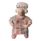 Antique Pre-Columbian Nayarit Standing Female Votive Figure Sculpture