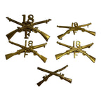 Vintage WW1 Crossed Rifle Pins (18th Infantry)