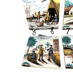 Vintage Westraven Holland Labor of the Seasons Tiles - Complete Set of 4