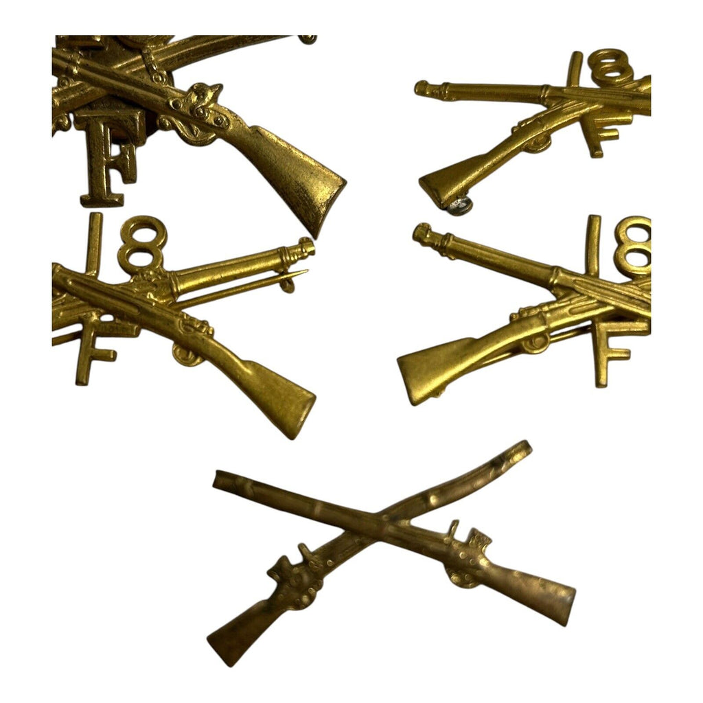 Vintage WW1 Crossed Rifle Pins (18th Infantry)