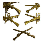 Vintage WW1 Crossed Rifle Pins (18th Infantry)