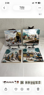 Vintage Westraven Holland Labor of the Seasons Tiles - Complete Set of 4