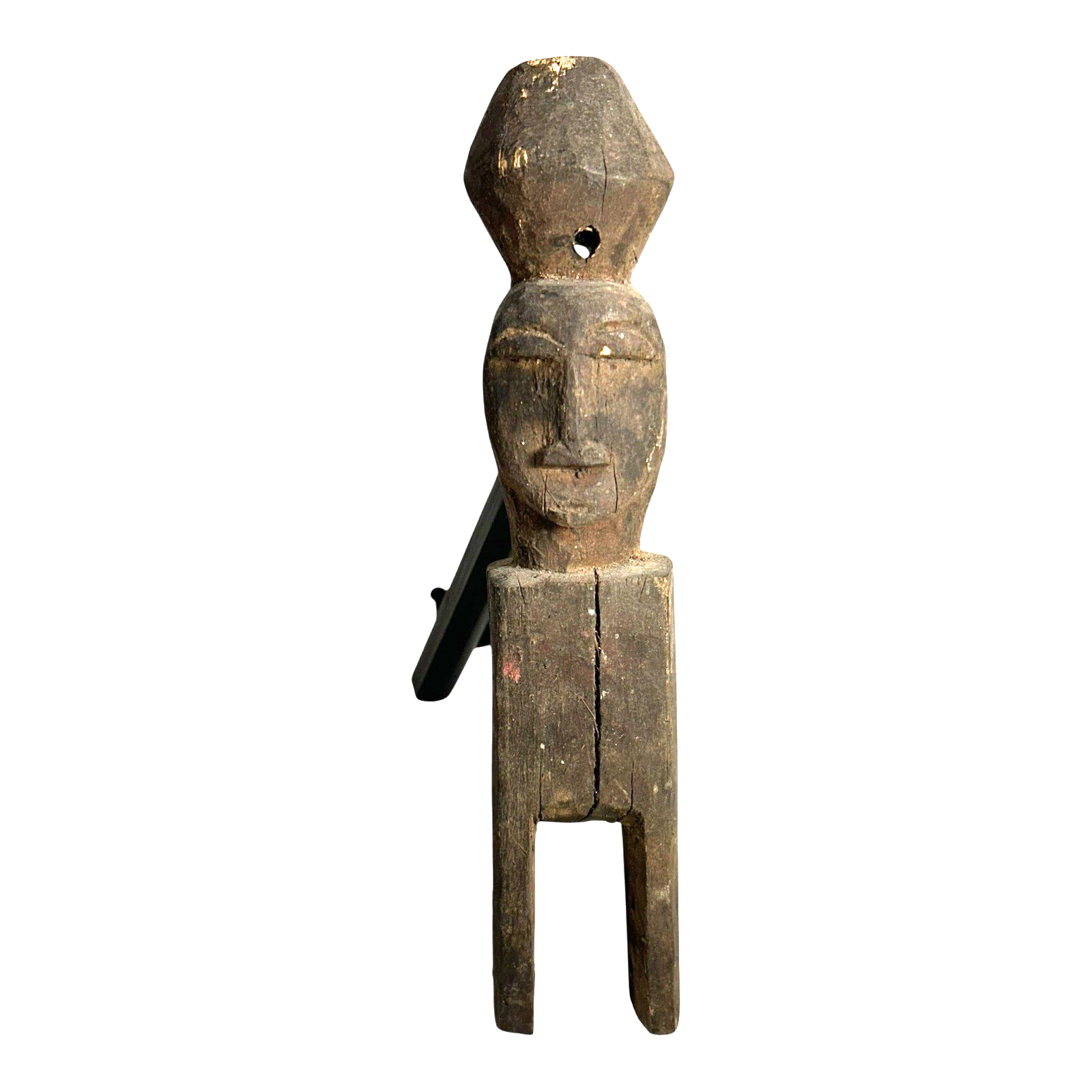 Antique African Baule Hand-Carved Double-Sided Wooden Heddle Pulley - Tribal Art