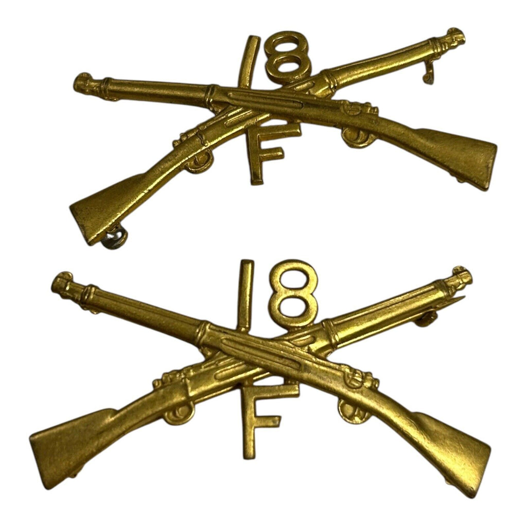 Vintage WW1 Crossed Rifle Pins (18th Infantry)