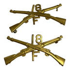 Vintage WW1 Crossed Rifle Pins (18th Infantry)