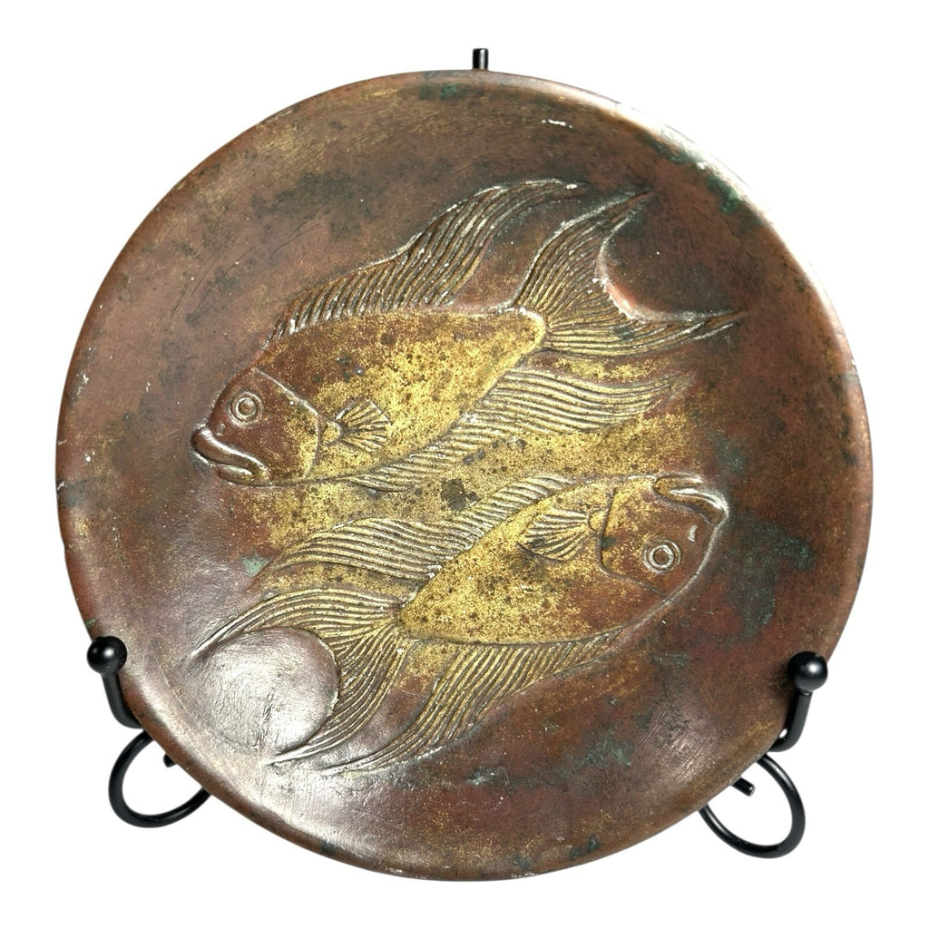 Vintage Ricardo Scarpa Bronze Zodiac Pisces Bowl - Signed