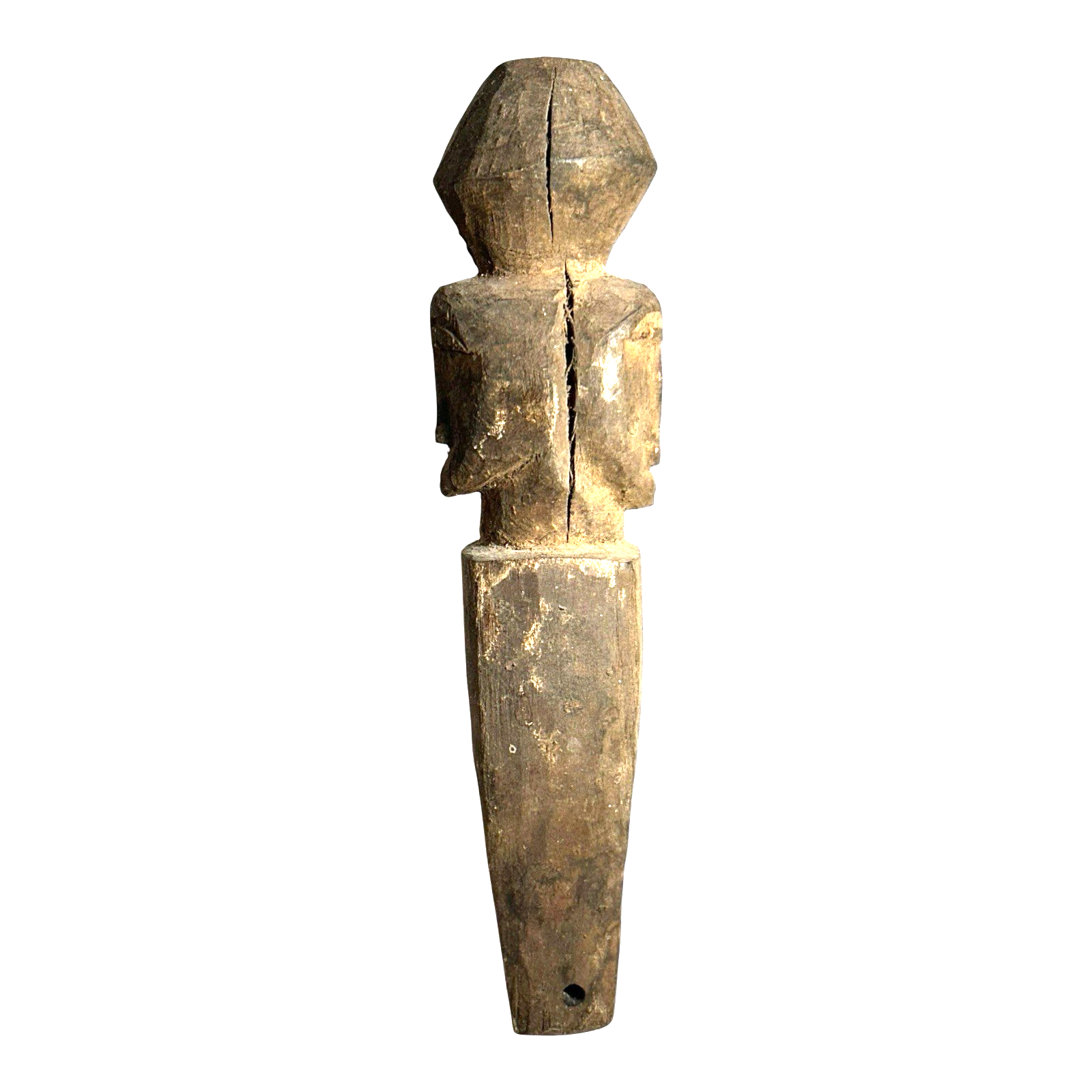Antique African Baule Hand-Carved Double-Sided Wooden Heddle Pulley - Tribal Art