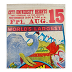 Vintage Clyde Beatty & Cole Bros Cardboard Circus Poster - Elephant and Clown