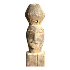 Antique African Baule Hand-Carved Double-Sided Wooden Heddle Pulley - Tribal Art